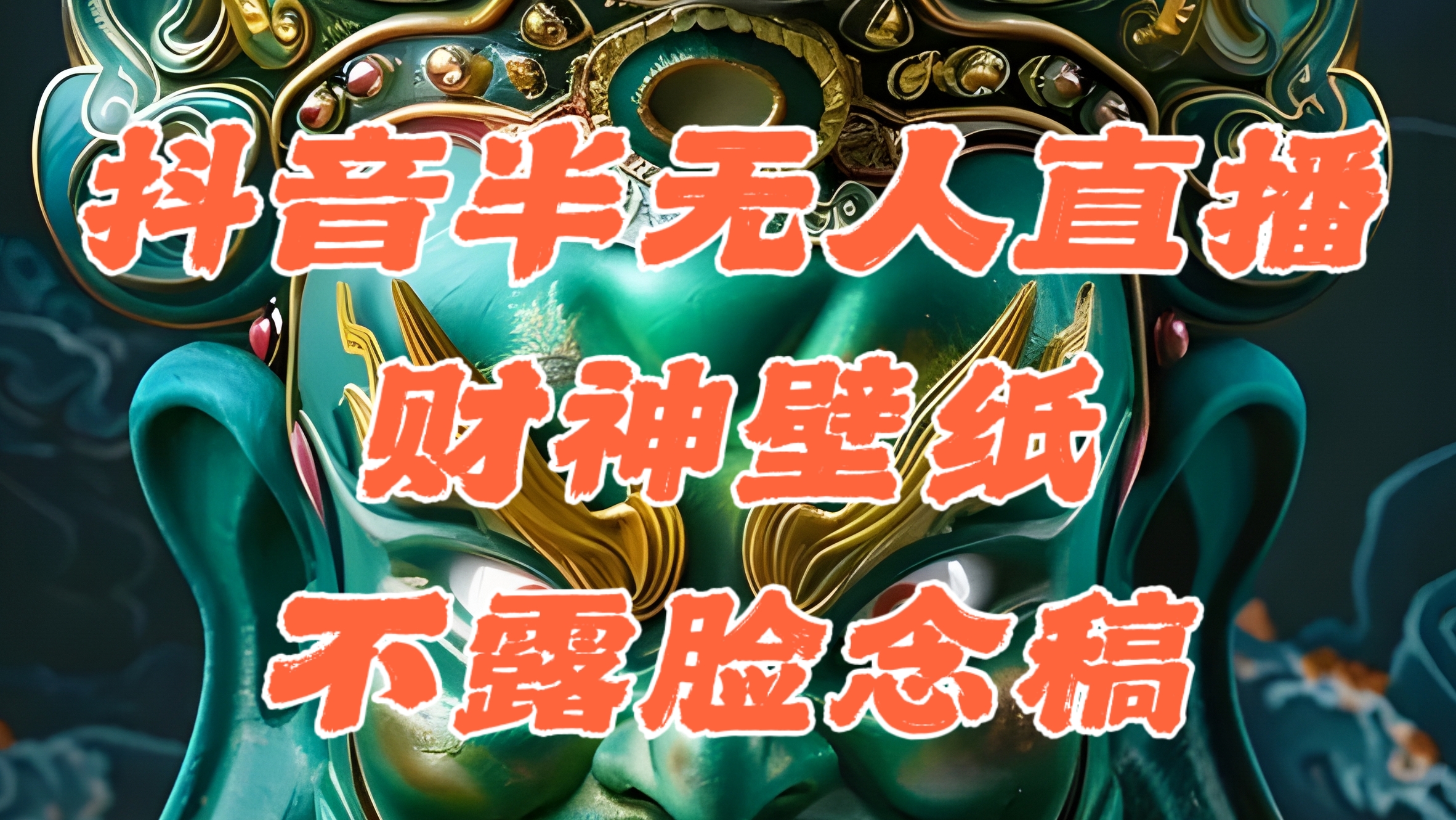 抖音半无人直播公会素材撸音浪,生肖财神AI图直播不露脸读稿,单日1000+