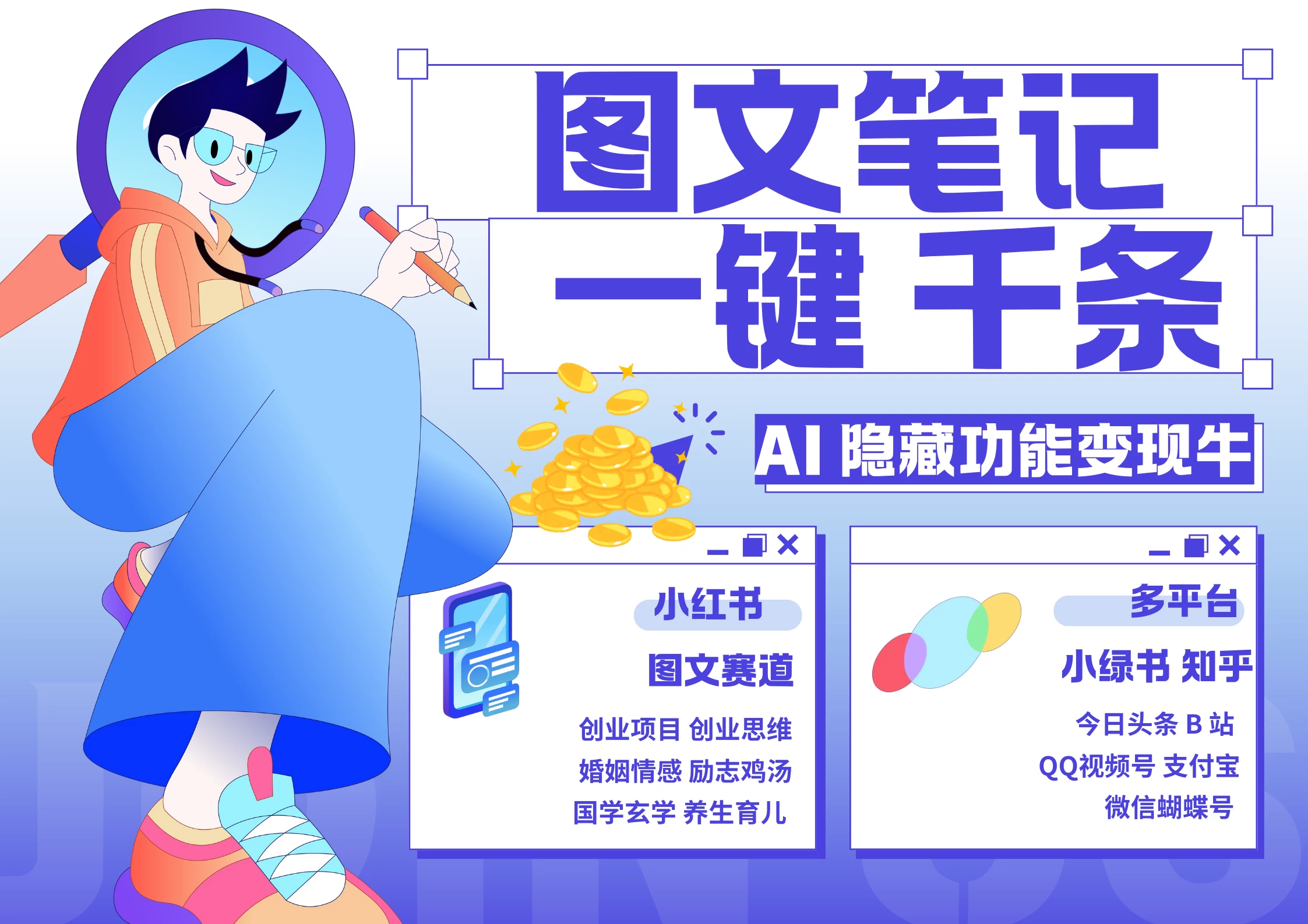 小红书小绿书,AI秒生图文一键千条,轻松变现3W+ 第1张 小红书小绿书,AI秒生图文一键千条,轻松变现3W+ 第1张